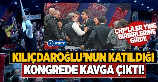 CHP İstanbul Kongresi’nde kavga çıktı!