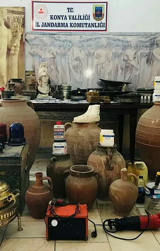 Konya'da sahte tarihi eser operasyonu