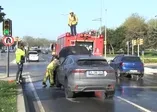 İstanbul Kartal'da feci kaza! Araç yangını kamerada