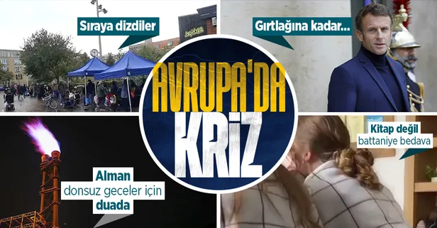 Avrupa'da enerji krizi | Hollanda yardım kuyruğu! Macron kalın giyinmeye başladı, Çekya'da öğrencilere battaniye dağıtıldı! Almanya gazsız kalabilir