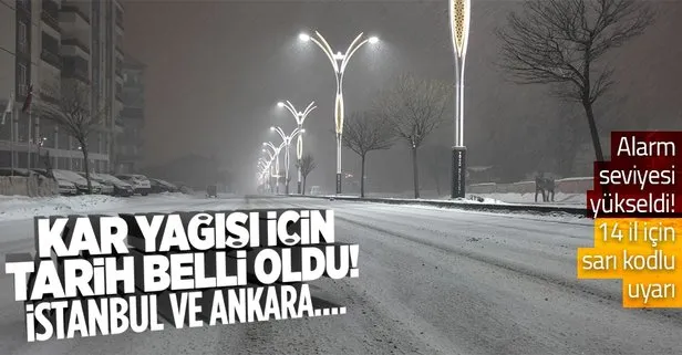 HAVA DURUMU | Meteorolojiden 14 ile sarı kodlu uyarı! İstanbul ve Ankara’ya kar yağışı için tarih belli oldu | 10-14 Ocak 2022