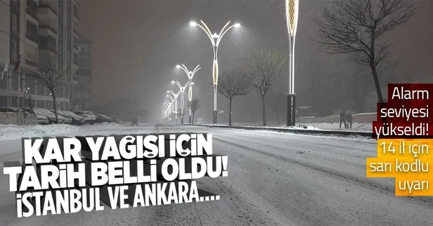 14 ile sarı kodlu uyarı! Kar yağışı için tarih belli oldu