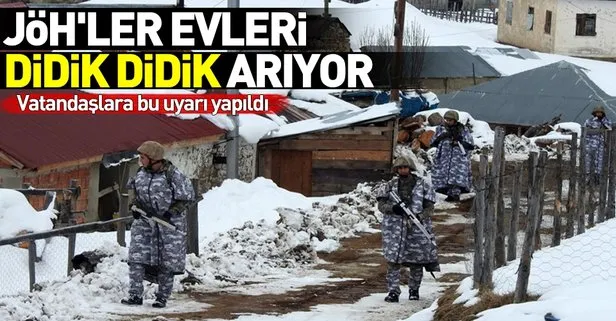 Gümüşhane’de PKK’ya kış operasyonu! Yayla evleri didik didik aranıyor