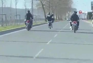 Trafikte tek tekere af yok! Motosikletle akrobasi yapana 47 bin TL ceza verilecek