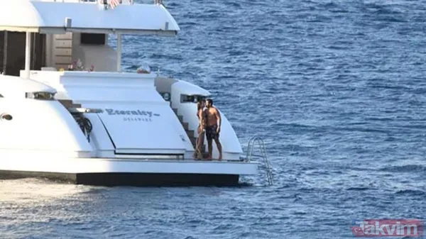 Ebru Şallı ve eşi Uğur Akkuş teknede aşka geldi birbirlerine öpücükler kondurdular! Tatil bahane romantizm şahane - 3