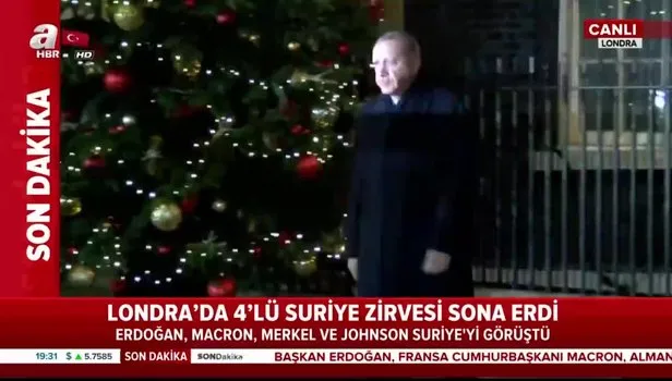 Başkan Erdoğan'dan Londra'da 4'lü Suriye zirvesi sonrası ilk açıklama: Gayet iyi geçti