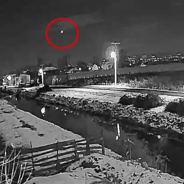 Samsun’da gök taşının düşme anı kamerada