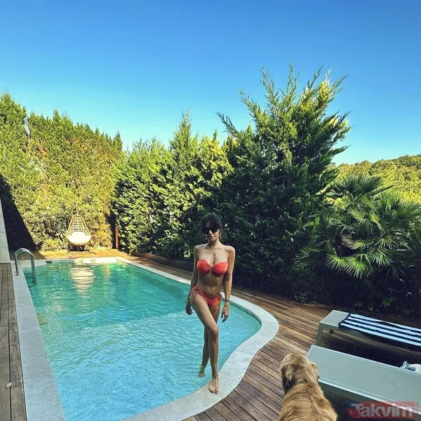 Yeşilçam’ın Sultan’ı Türkan Şoray’ın kızı Yağmur Ünal’dan havuz pozları! Kırmızı bikinisiyle peş peşe yayınladı! Fit hali... - 6