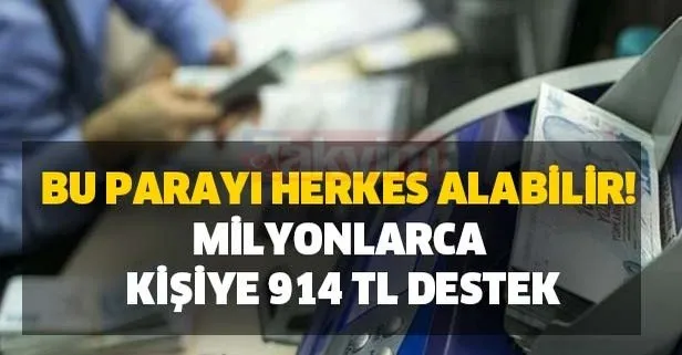 Bu parayı herkes alabilir! Milyonlarca kişiye 914 TL destek