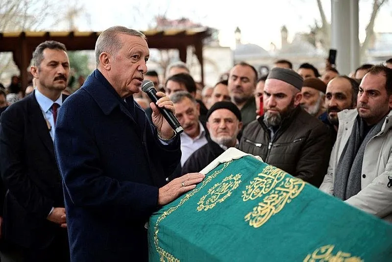 Başkan Erdoğan cenaze töreninde bir konuşma yaptı