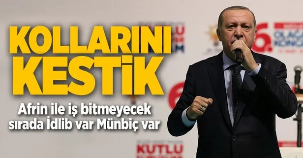 Erdoğan: Kollarını kestik...