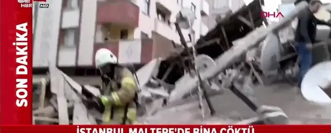 İstanbul'da 6 katlı bina çöktü