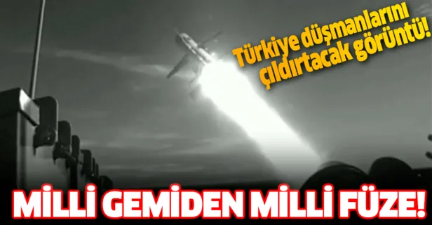 Milli TCG Kınalıada gemisi, milli füze Atmaca'yı ateşledi