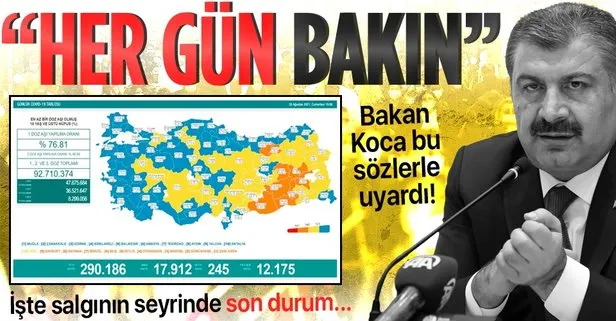 Son dakika: Sağlık Bakanlığı 28 Ağustos 2021 koronavirüs vaka, vefat ve aşı tablosunu duyurdu