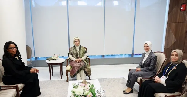 Türkevi'nde sürpriz konuk: Emine Erdoğan, Malcolm X'in kızı Ilyasah Shabazz ile görüştü