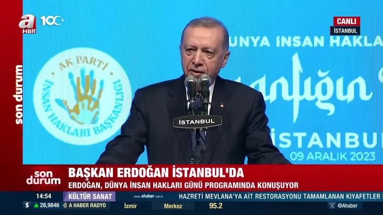 🌍 Başkan Erdoğan, Dünya İnsan Hakları Günü İnsanlığın Yüzü Programı'nda konuştu 🗣️