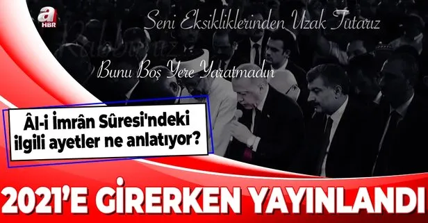 Başkan Recep Tayyip Erdoğan’ın Kur’an-ı Kerim okuduğu anlar, 2021’e girmeden hemen önce A Haber ekranlarında yayınlandı