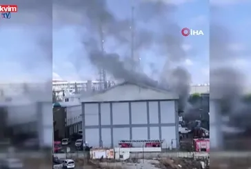 İkitelli'de sanayi sitesinde yangın çıktı