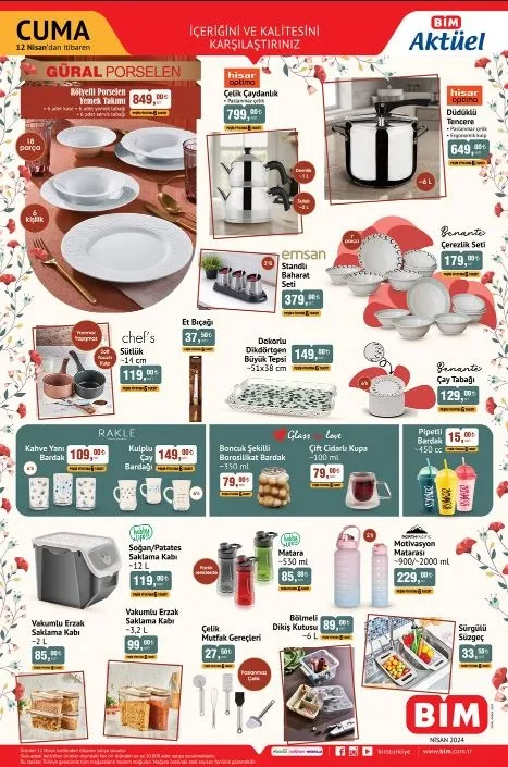 12 Nisan 2024 BİM AKTÜEL ürünler kataloğu! Ayçiçek yağı indirimi! Kaşar 99.50 TL, 4'lü kağıt havlu 40.00 TL, 10 KG deterjan 225 TL...-9