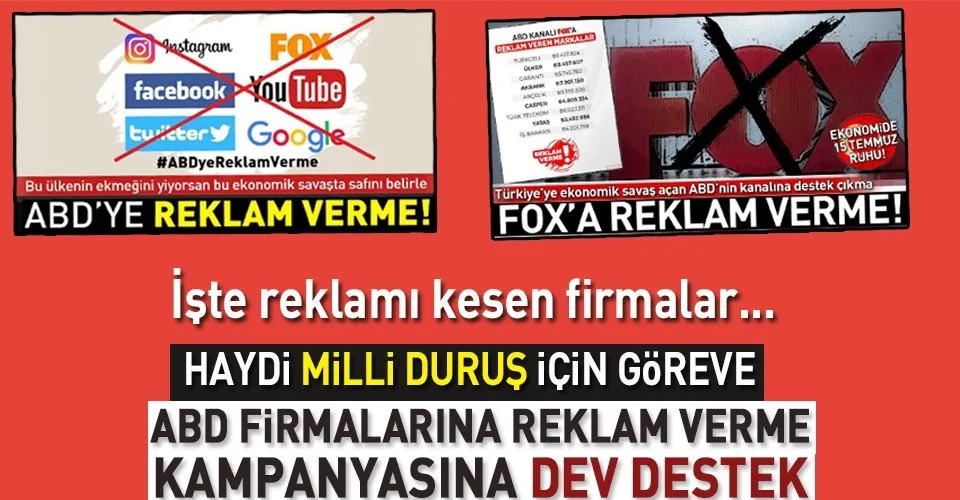 fox a reklam verme kampanyasi karsilik