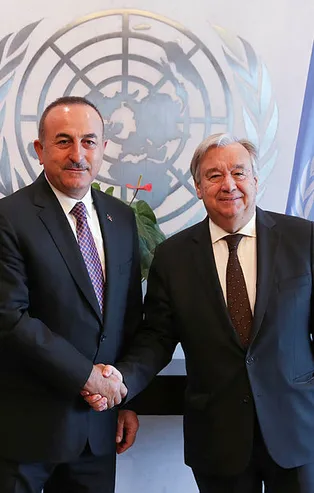 Çavuşoğlu, Guterres ile görüştü