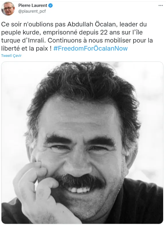 Fransız senatör Pierre Laurent'den skandal paylaşım! Bebek katili Abdullah Öcalan'a özgürlük istedi!-6