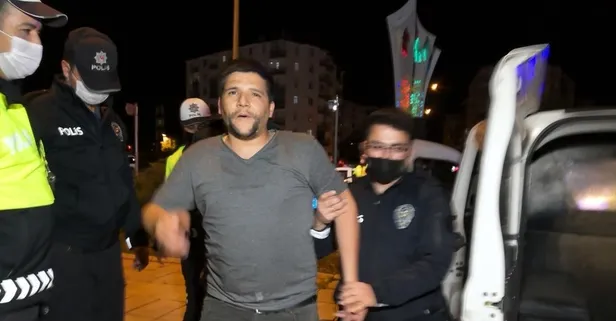 SON DAKİKA: Kısıtlamayı ihlal eden alkollü sürücü polise hakaret edip basına saldırdı