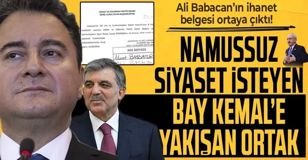 Ali Babacan’ın Başkan Erdoğan’a Cumhurbaşkanı adayı olması için 2. sırada imza verdiği ortaya çıktı