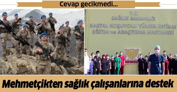 Mehmetçikten sağlık çalışanlarına teşekkür