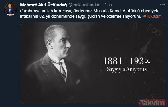 Spor camiası 10 Kasım'da tek ses oldu, Mustafa Kemal Atatürk'ü andı! İşte paylaşımlar