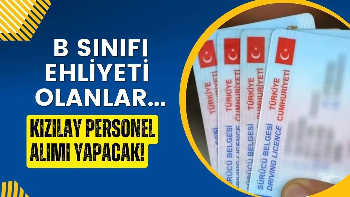 Kızılay Acil Başvuru Ekranını Aktif Etti! B Sınıfı Ehliyeti Olanlara Müjde