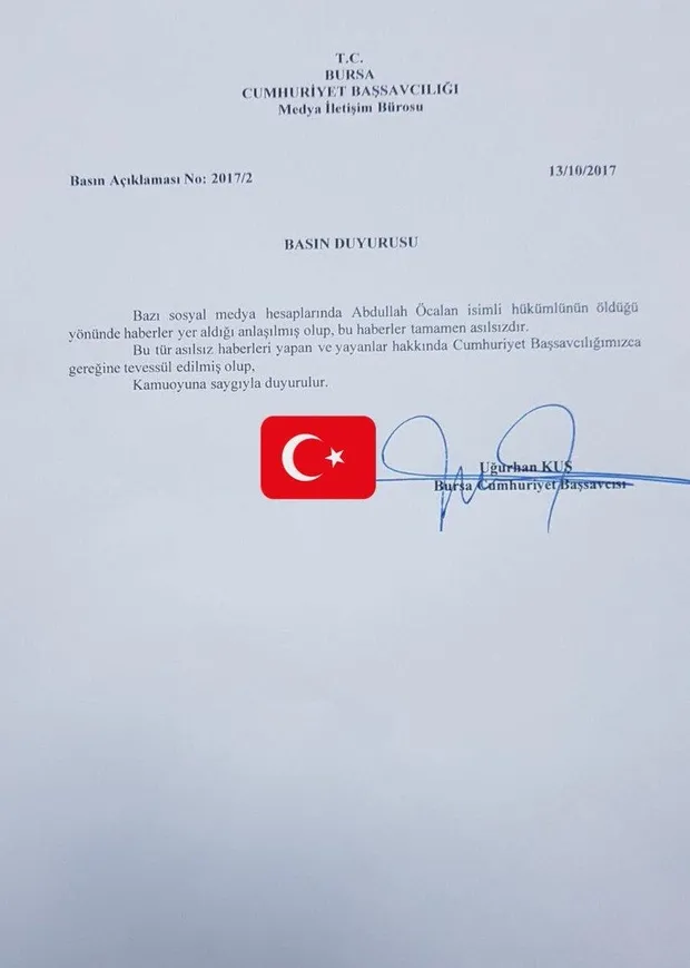 Teröristbaşı Abdullah Öcalan öldü mü? Başsavcılık'tan yalanlama geldi-1