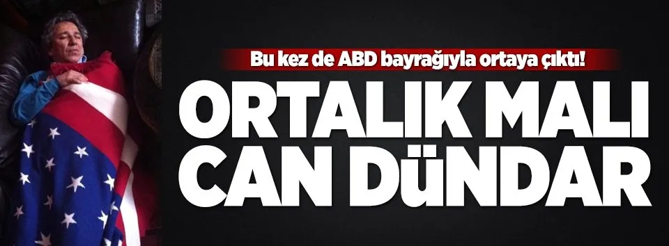 Can Dündar bu kez ABD bayrağına sarıldı