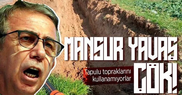 CHP’li Ankara Büyükşehir Belediyesi’nden yeni skandal! Çiftçilerin tarlalarına işte böyle çöktü