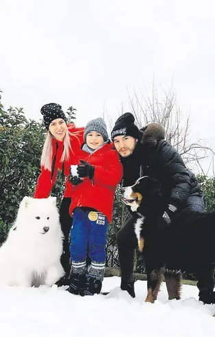 Ünlülerden 'kar beyaz mutluluk' paylaşımları