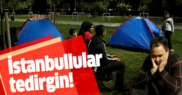 Deprem sonrası İstanbullular dün geceyi de parklarda geçirdi