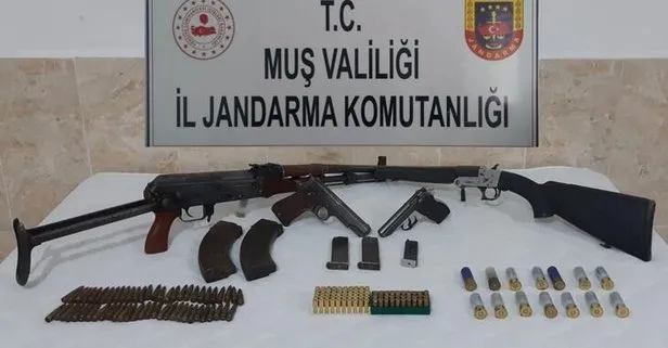 Muş'ta silah ve mühimmat ele geçirildi