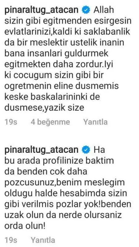 Pınar Altuğ takipçisiyle fena kapıştı o cevabın altında kalmadı! 'Şaklaban' çıkışı olay du 'Allah esirgesin...'-8