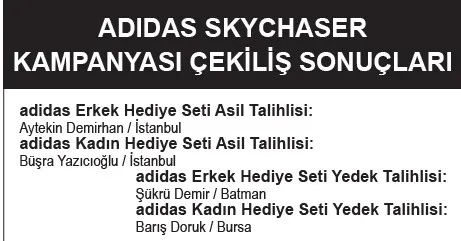 Adidas Skychaser kampanyası çekiliş sonuçları açıklandı-2