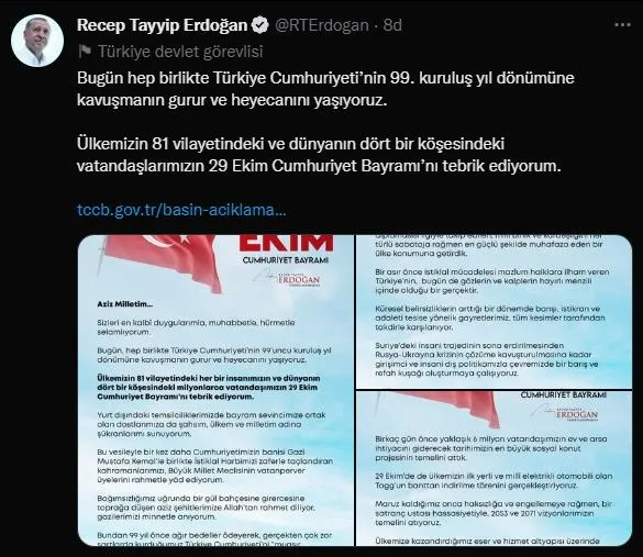 Başkan Erdoğan'dan 29 Ekim mesajı: Dikkat çeken Türkiye Yüzyılı vurgusu!-6