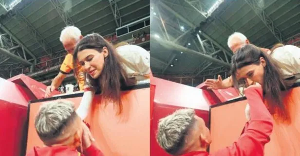 Lucas Torreira'nın oyuncu sevgilisi Devrim Özkan'dan şans öpücüğü