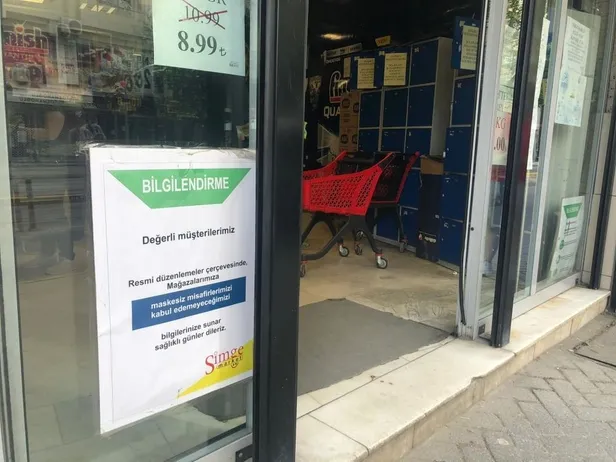 Eskişehir’de sağlık çalışanı bir kadın maskesiz markete girmeye çalışınca tartışma çıktı-2