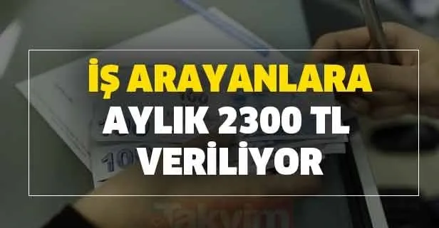 İş arayan vatandaşlara aylık 2300 TL veriliyor
