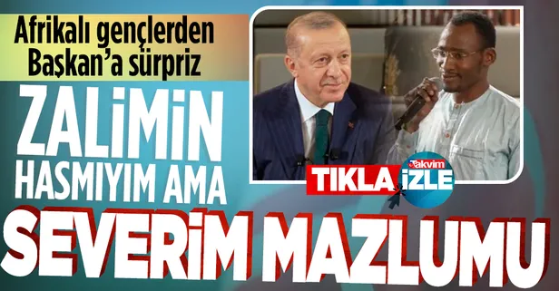 Başkan Erdoğan Cumhurbaşkanlığı Millet Kütüphanesi’nde Afrikalı gençlerle buluştu