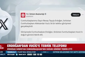 Başkan Erdoğan’dan Vucic’e tebrik telefonu!