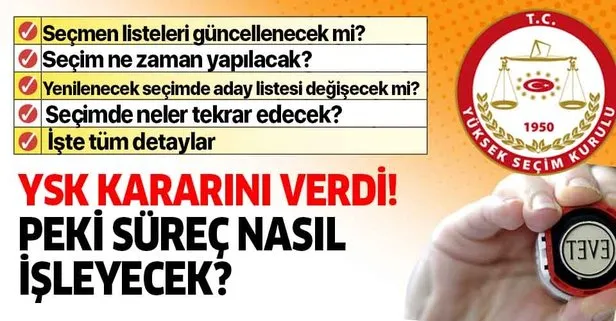 YSK’İstanbul kararını verdi! Peki İstanbul seçim ne zaman yapılacak?