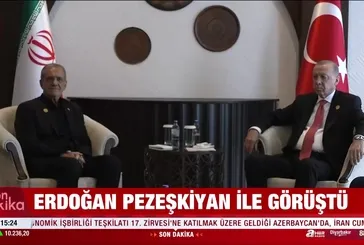 Başkan Erdoğan Pezeşkiyan ile görüştü