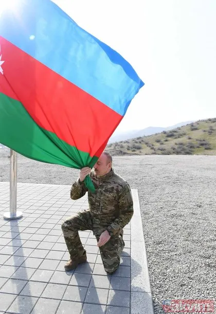 Azerbaycan Cumhurbaşkanı Aliyev direksiyonun başına geçti Ermenistan işgalinden kurtarılan bölgeleri ziyaret etti
