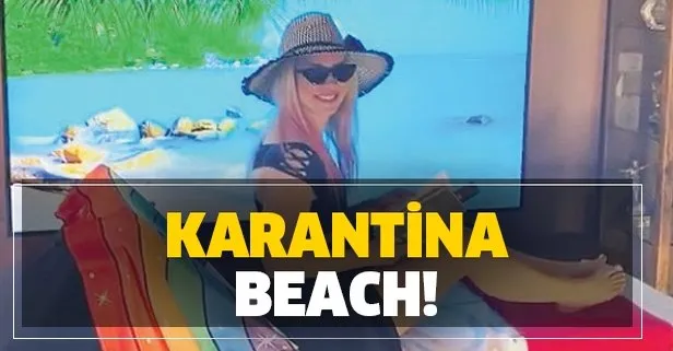 Karantina beach! Ece Seçkin evini sahile çevirdi