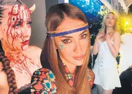 Ünlü isimler Cadılar Bayramı partisine akın etti! O halleri Bu kadar da olmaz dedirtti